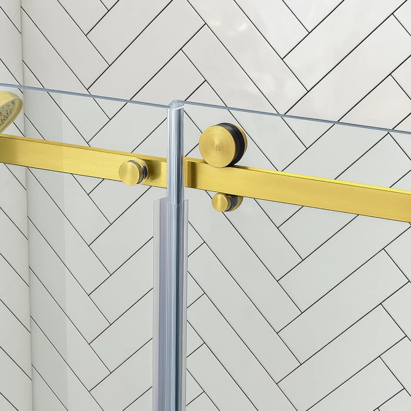 Milano Gold drzwi prysznicowe przesuwne, 120x195cm, 8mm