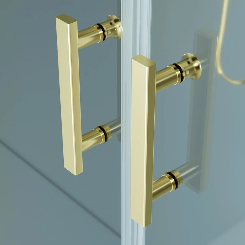 Westy Gold 80 dwuskrzydłowe drzwi prysznicowe otwierane, 195cm, 6mm