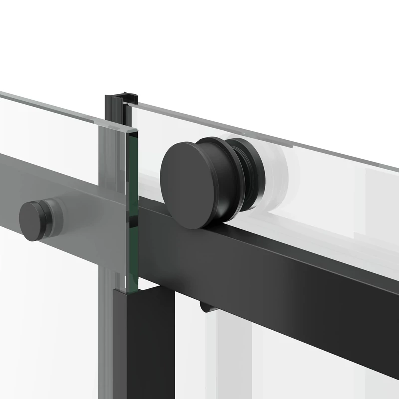 Belvero Black drzwi prysznicowe przesuwne, 120x195cm, 6mm