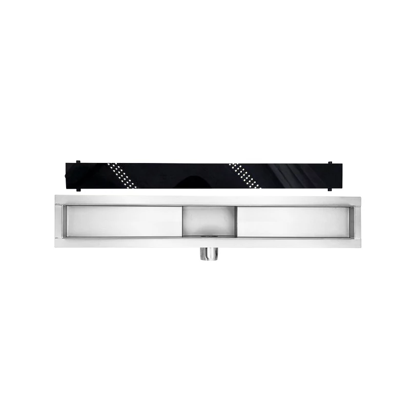 Granada sprchový žlab s černým sklem, 60 cm