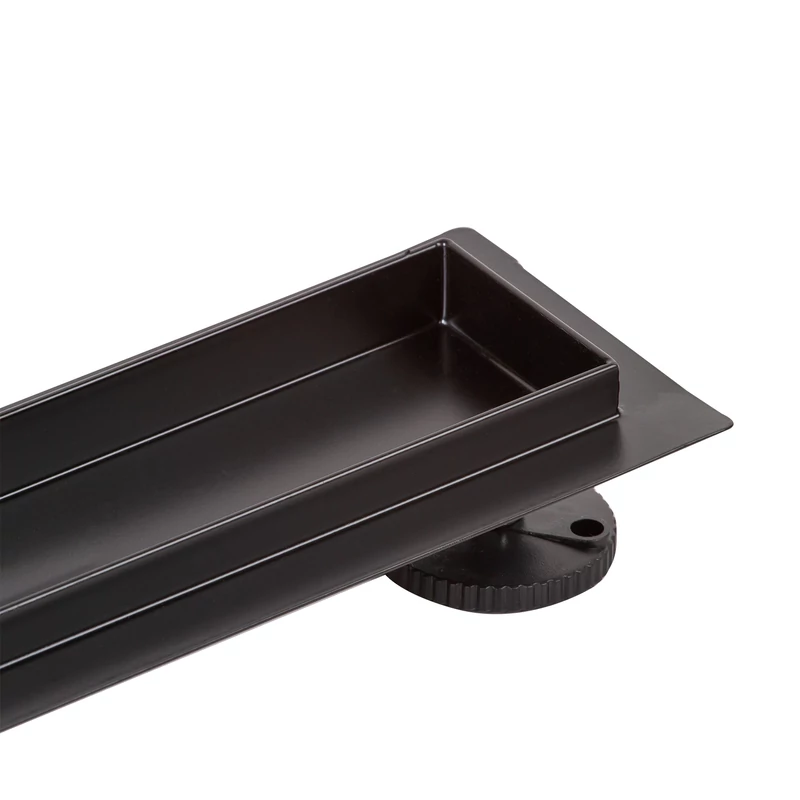 Burela matná černá lineární sprchový žlab, 50 cm