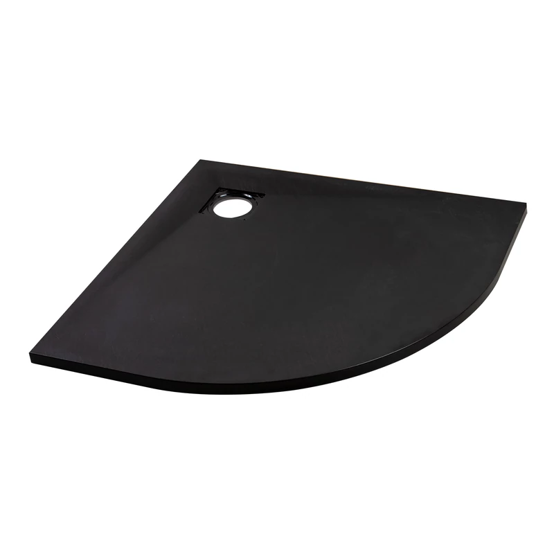 Cagliari Black 80x80x2,6 cm Kruhová, SMC sprchová vanička, so sifonom