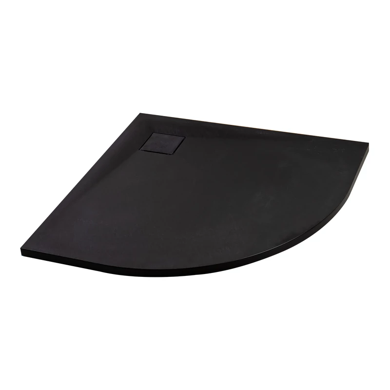 Cagliari Black 80x80x2,6 cm Oblouková SMC sprchová vanička se sifonem