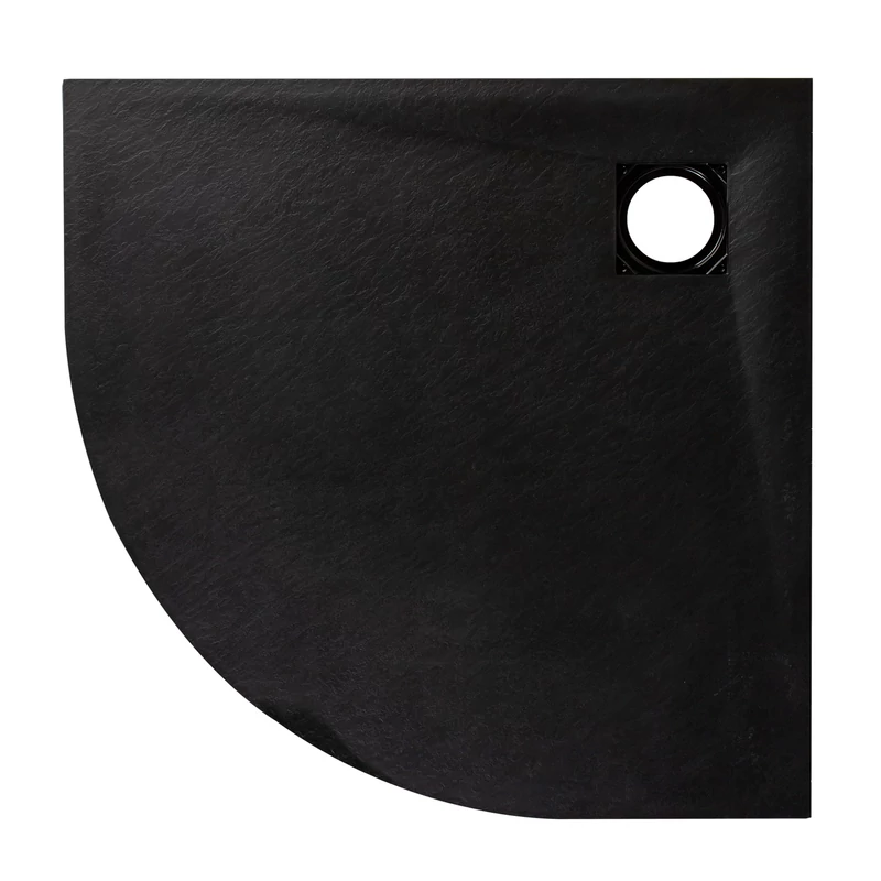 Cagliari Black 80x80x2,6 cm Oblouková SMC sprchová vanička se sifonem