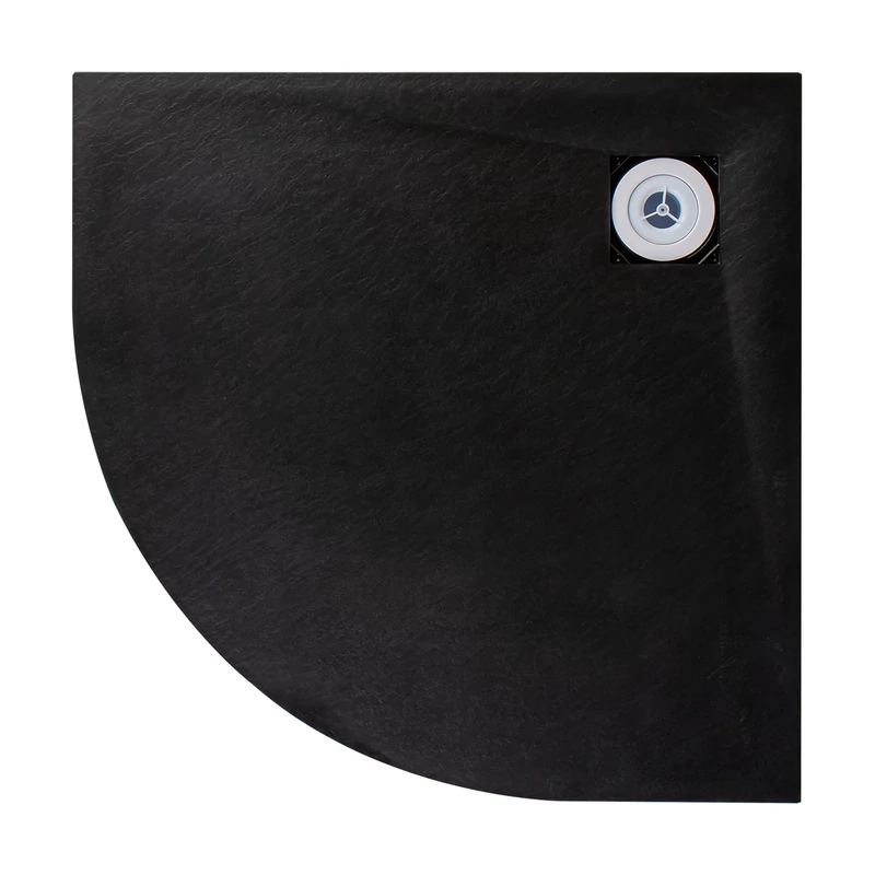 Cagliari Black 80x80x2,6 cm Oblouková SMC sprchová vanička se sifonem