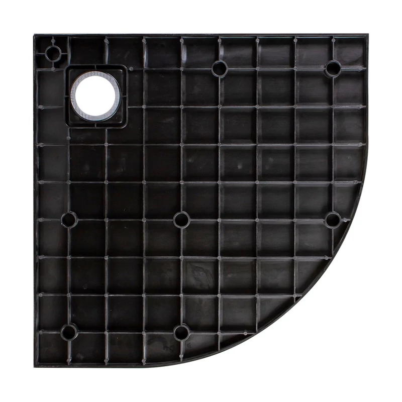 Cagliari Black 80x80x2,6 cm Oblouková SMC sprchová vanička se sifonem
