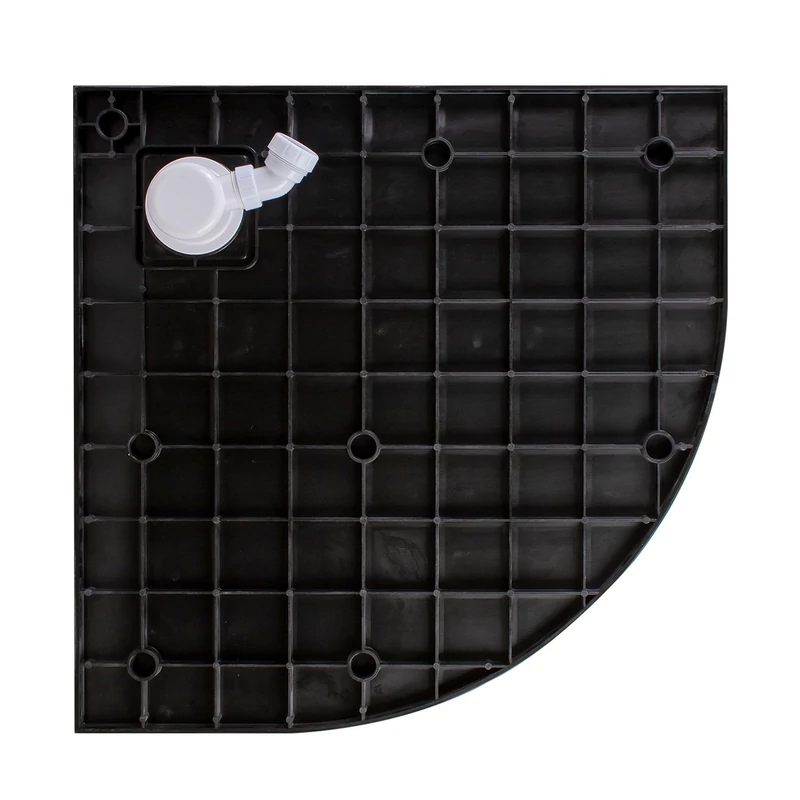 Cagliari Black 80x80x2,6 cm Kruhová, SMC sprchová vanička, so sifonom