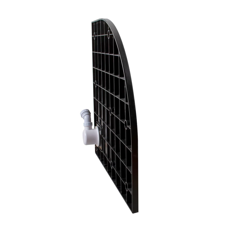Cagliari Black 80x80x2,6 cm Oblouková SMC sprchová vanička se sifonem