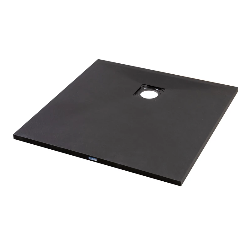 Cagliari Black 80x80x2,6 cm Čtvercová SMC sprchová vanička se sifonem