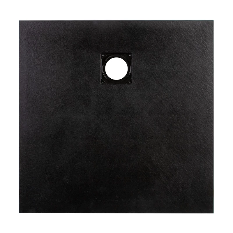 Cagliari Black 80x80x2,6 cm Čtvercová SMC sprchová vanička se sifonem