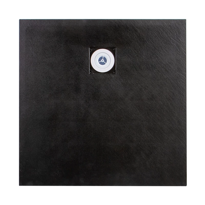 Cagliari Black 80x80x2,6 cm Čtvercová SMC sprchová vanička se sifonem