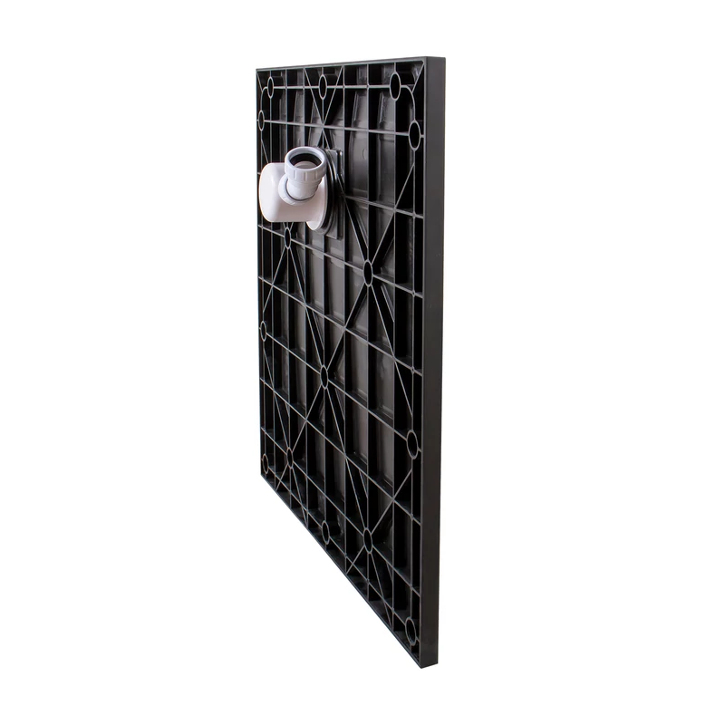 Cagliari Black 80x80x2,6 cm Čtvercová SMC sprchová vanička se sifonem