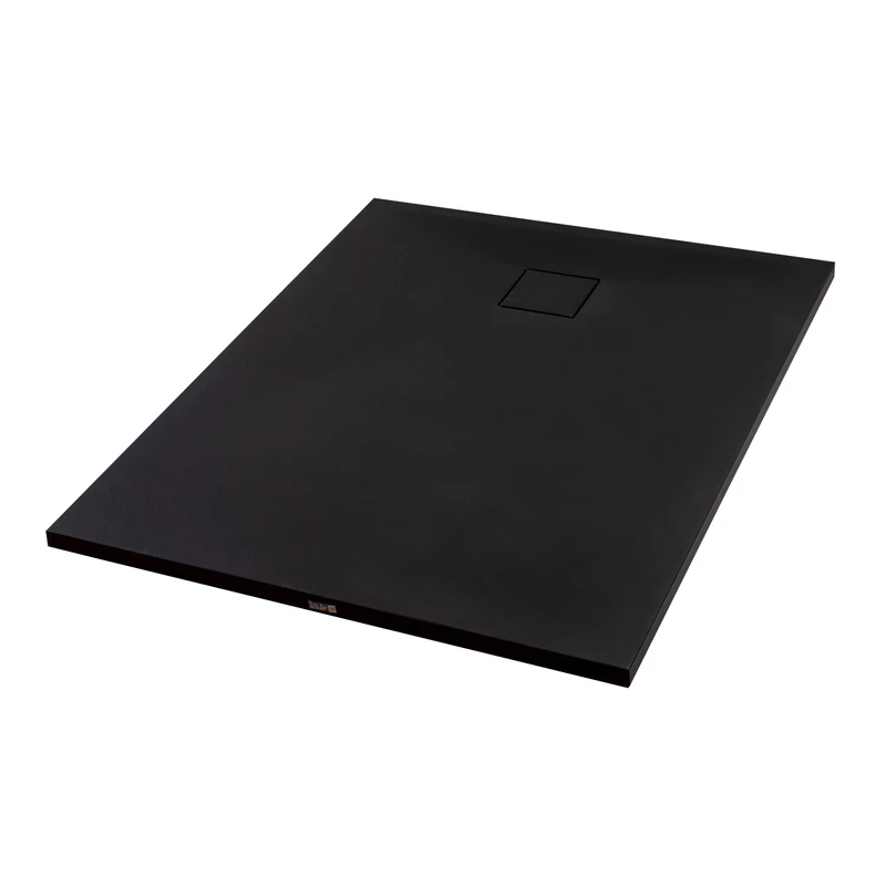 Cagliari Black 80x100x2,6 cm Obdélníková SMC sprchová vanička se sifonem