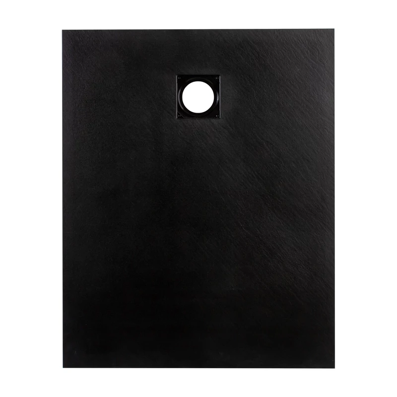 Cagliari Black 80x100x2,6 cm Obdélníková SMC sprchová vanička se sifonem