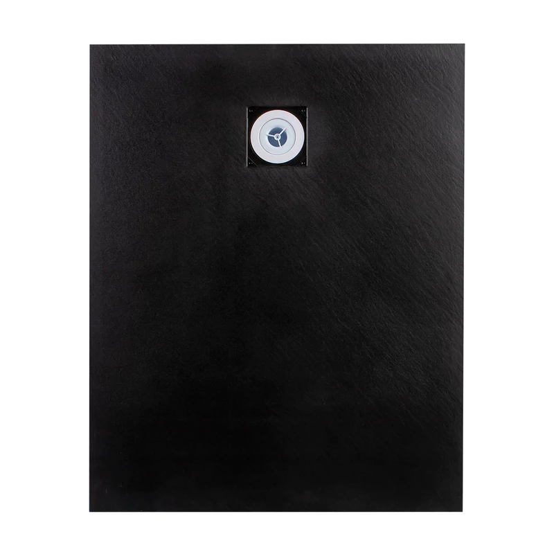Cagliari Black 80x100x2,6 cm Obdélníková SMC sprchová vanička se sifonem