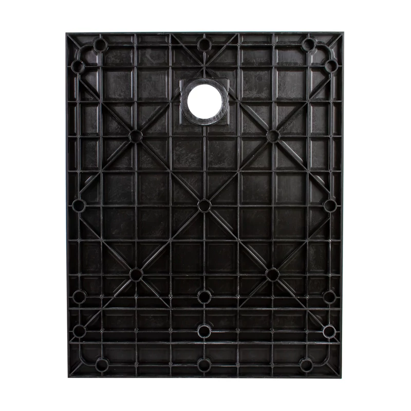 Cagliari Black 80x100x2,6 cm Obdélníková SMC sprchová vanička se sifonem