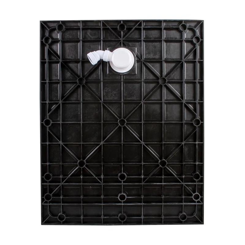 Cagliari Black 80x100x2,6 cm Obdélníková SMC sprchová vanička se sifonem