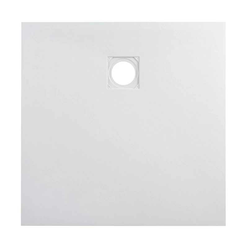 Cagliari White 80x80x2,6 cm Čtvercová SMC sprchová vanička se sifonem
