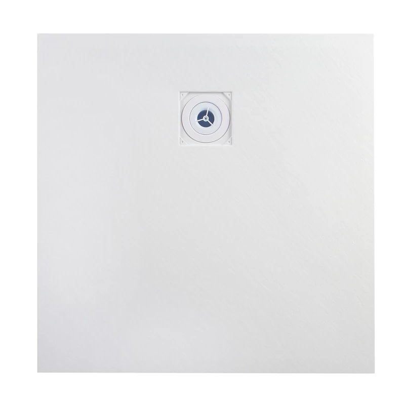 Cagliari White 80x80x2,6 cm Čtvercová SMC sprchová vanička se sifonem