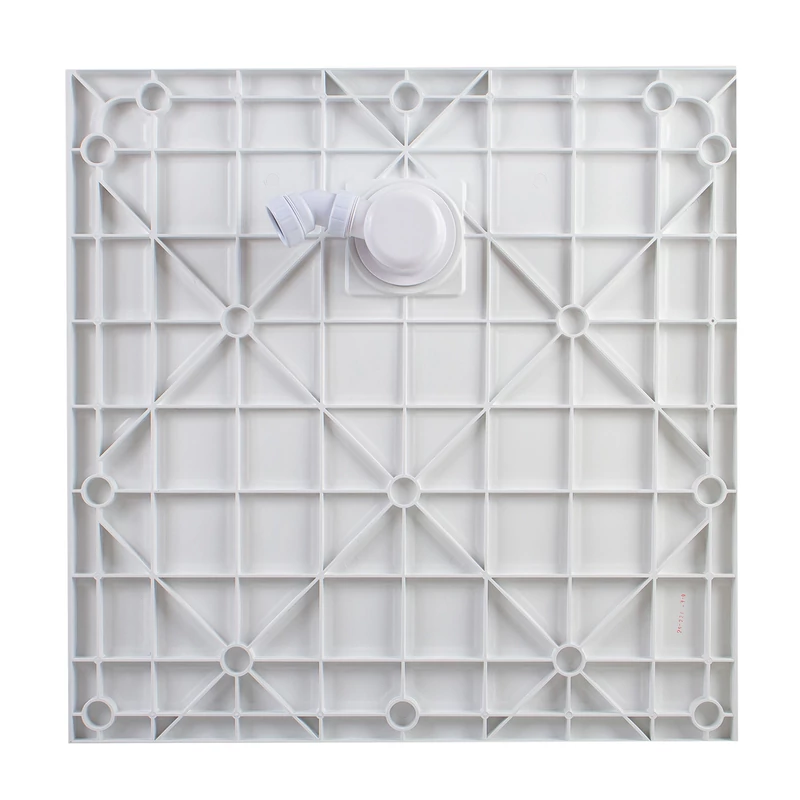 Cagliari White 80x80x2,6 cm Čtvercová SMC sprchová vanička se sifonem
