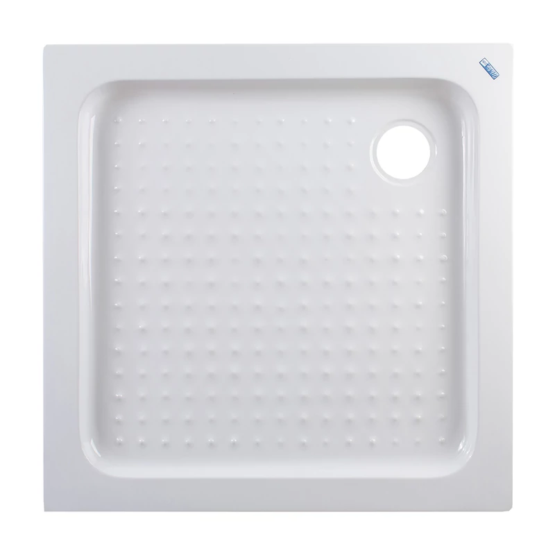 Almagro 80x80x13,5 cm Čtvercová akrylátová sprchová vanička se sifonem