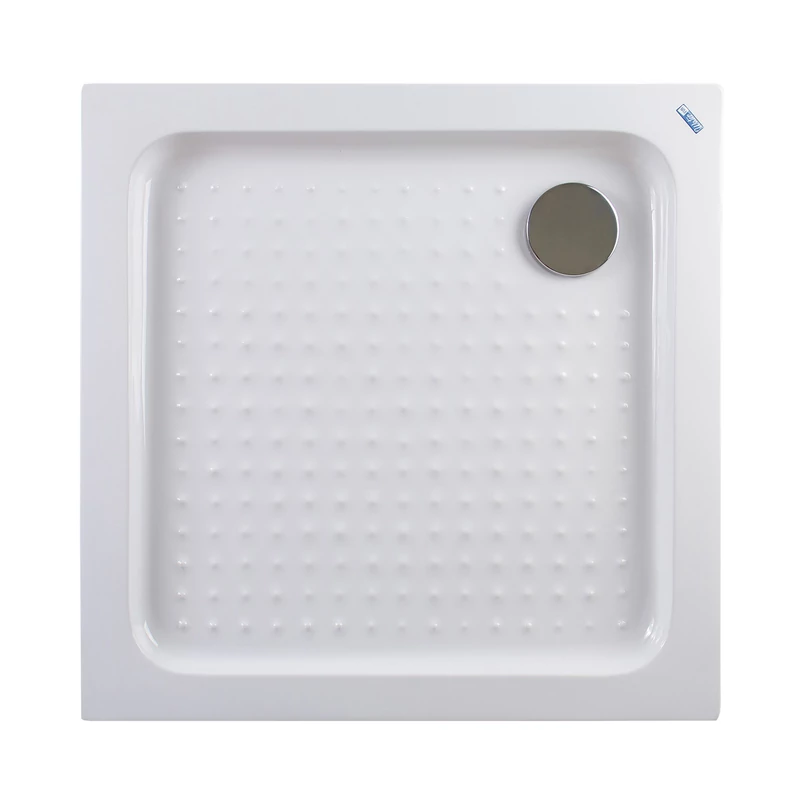 Almagro 80x80x13,5 cm Čtvercová akrylátová sprchová vanička se sifonem