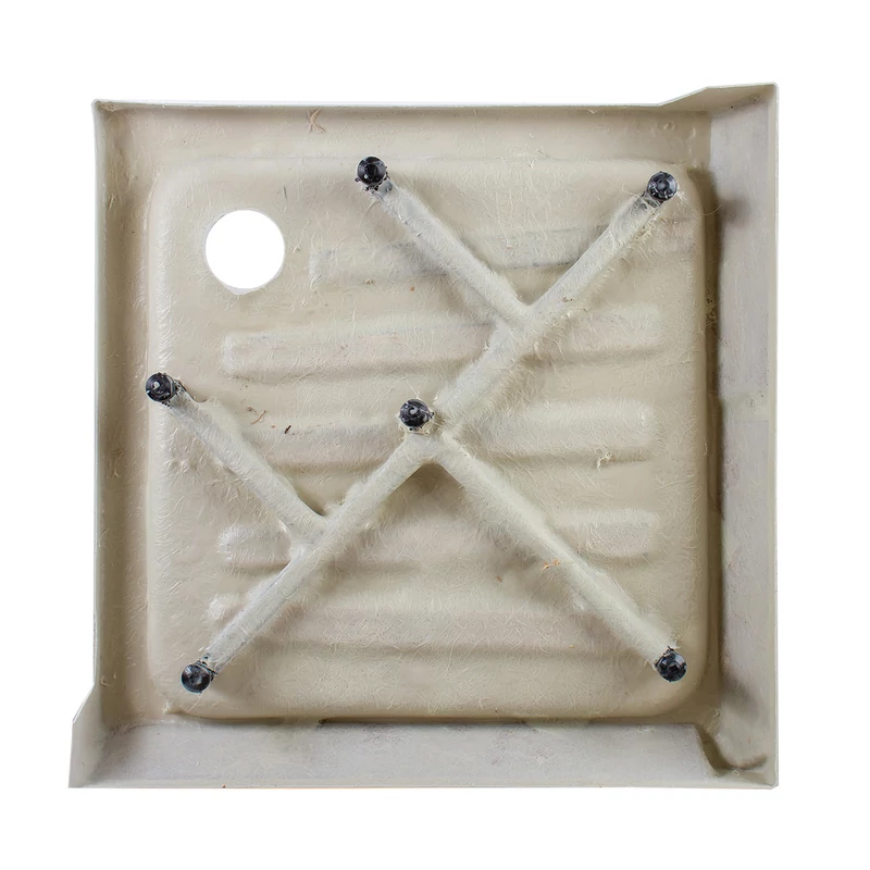 Almagro 80x80x13,5 cm Čtvercová akrylátová sprchová vanička se sifonem