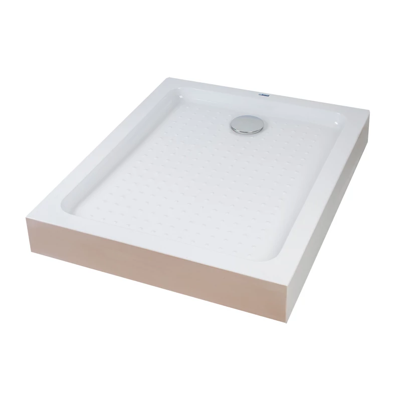 Almagro 80x100x13,5 cm Obdélníková akrylátová sprchová vanička se sifonem