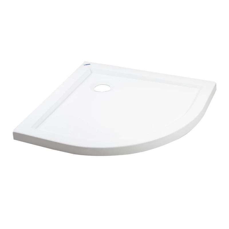 Coria 80x80x5 cm Oblouková akrylátová sprchová vanička se sifonem