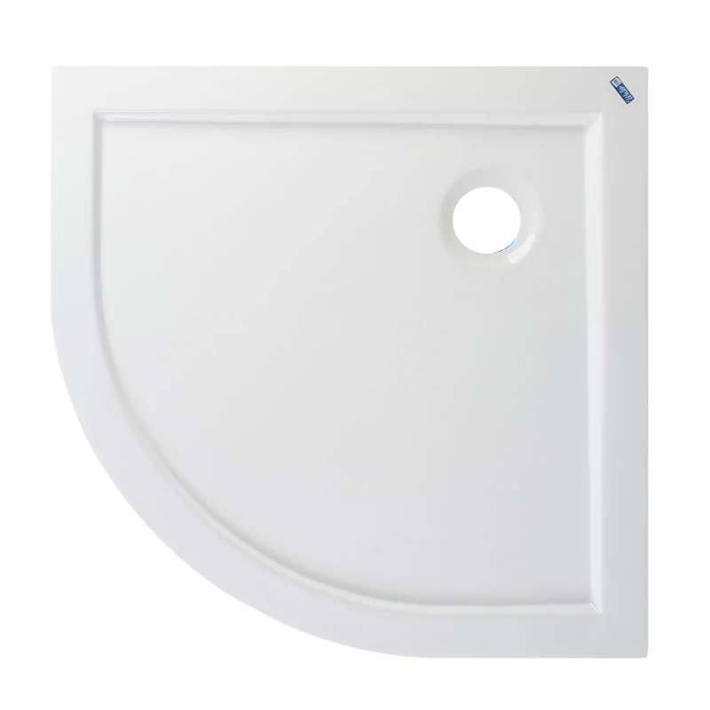 Coria 80x80x5 cm Oblouková akrylátová sprchová vanička se sifonem