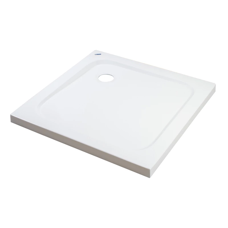 Coria 80x80x5 cm Čtvercová akrylátová sprchová vanička se sifonem