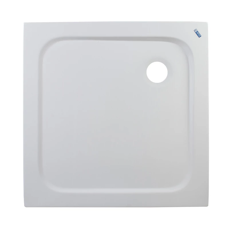 Coria 80x80x5 cm Čtvercová akrylátová sprchová vanička se sifonem