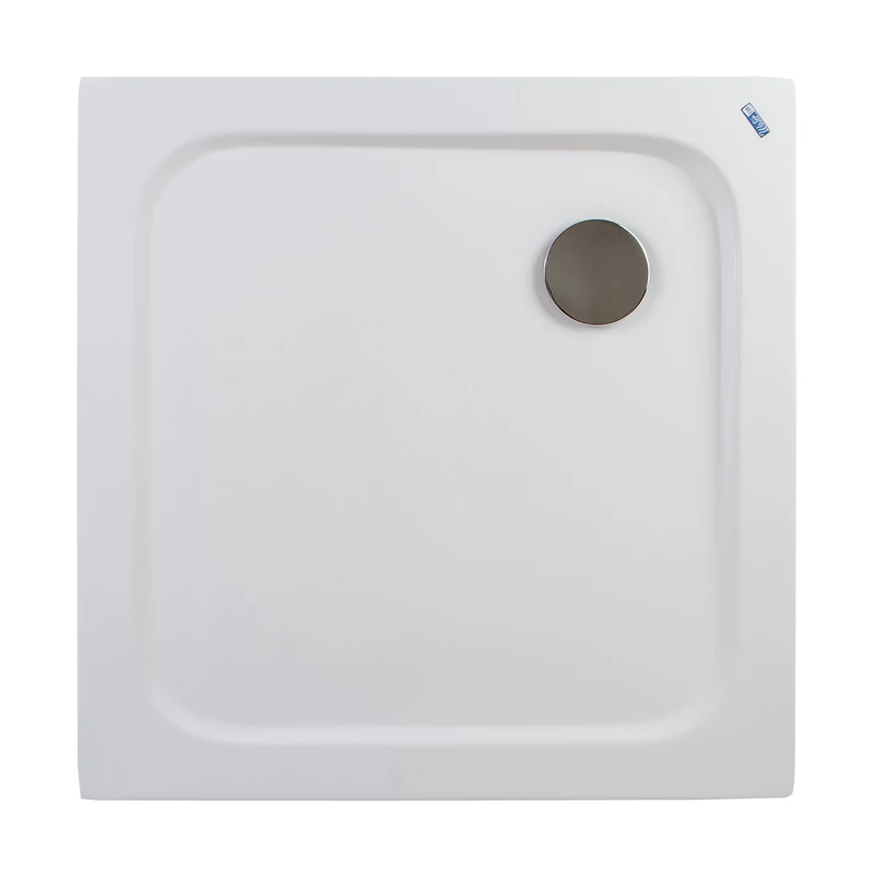 Coria 80x80x5 cm Čtvercová akrylátová sprchová vanička se sifonem