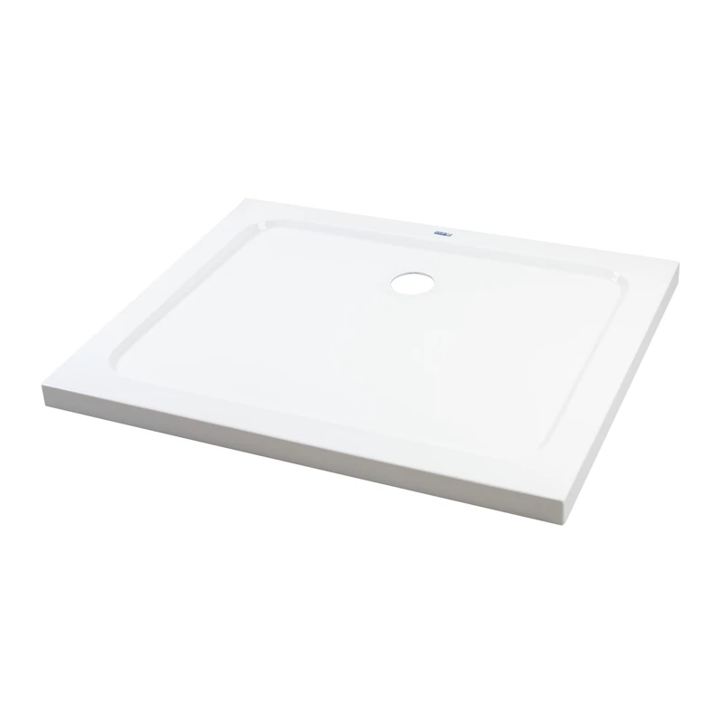 Coria 80x100x5 cm Obdélníková akrylátová sprchová vanička se sifonem