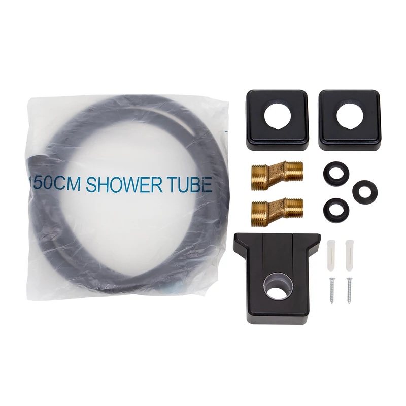 Tulle Black Zestaw prysznicowy z baterią termostatyczną