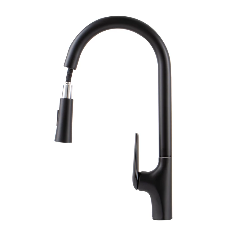 Ibiza Black kuchyňská baterie s výsuvnou sprchou
