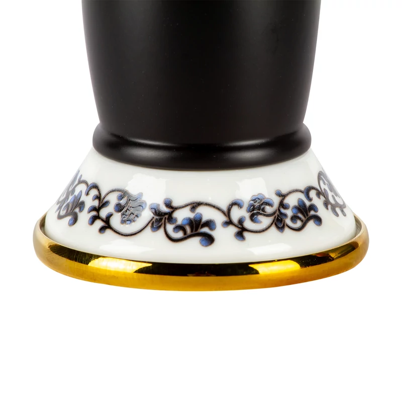 Izmir Black & Gold Podwyższona retro bateria umywalkowa