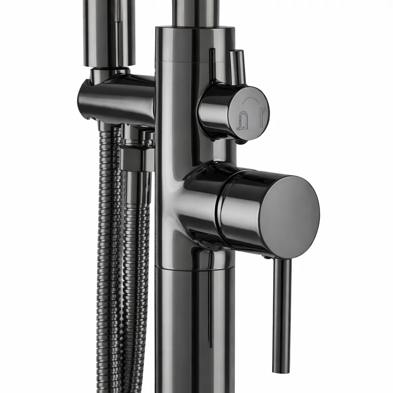 Korfu Gun Grey volně stojící vanová baterie