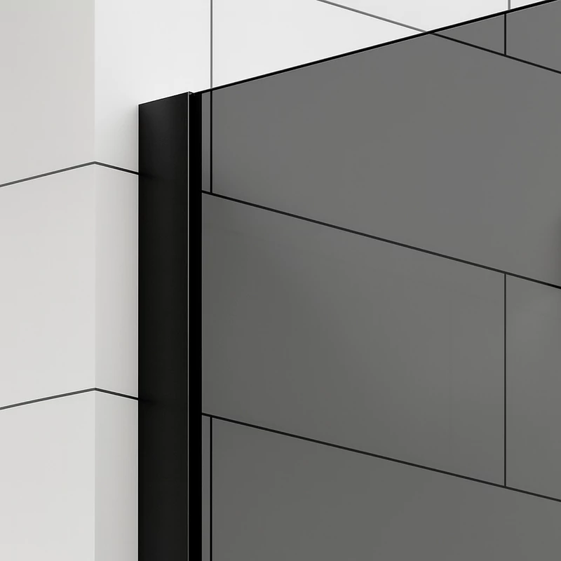 Walk-in Black ścianka prysznicowa, z przydymionym szkłem 80, 200cm, 8mm