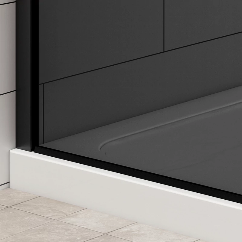 Walk-in Black ścianka prysznicowa, z przydymionym szkłem 80, 200cm, 8mm
