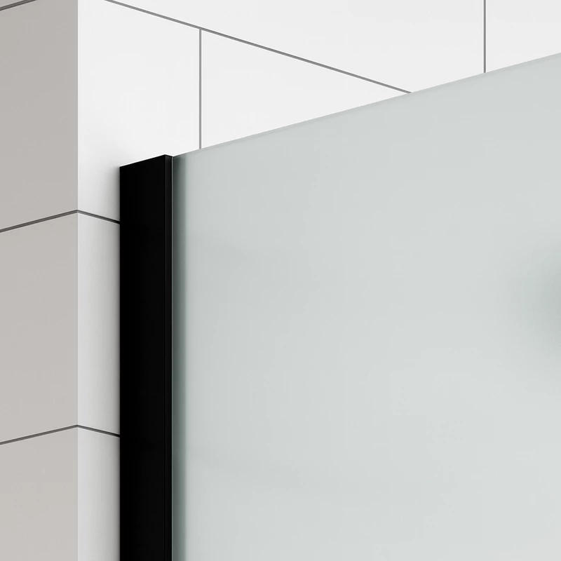 Walk-in Black sprchová stěna, s matným, pískovaným sklem 50, 200cm, 8mm