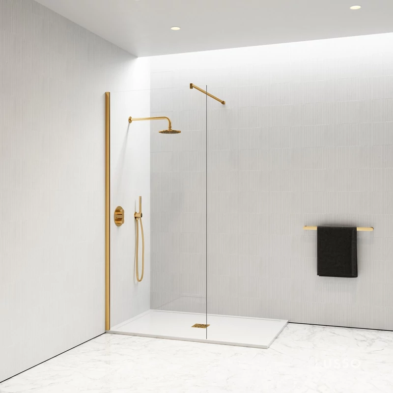 Walk-in Gold zuhanyfal 80, 200cm, 8mm
