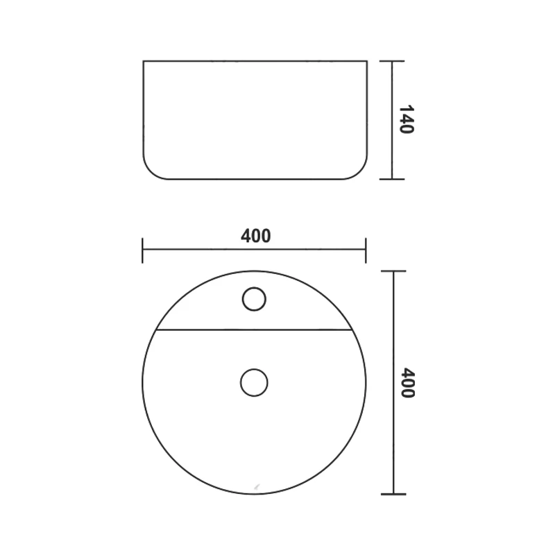 MONTERO-M 40 || umywalka nablatowa, ceramika, biały, wzór marmurowy, zaokrąglony kształt