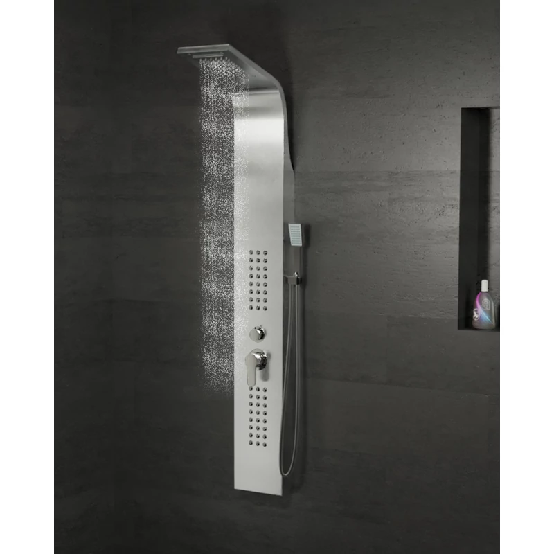 Alegre Silver Sprchový panel, z nerezové oceli