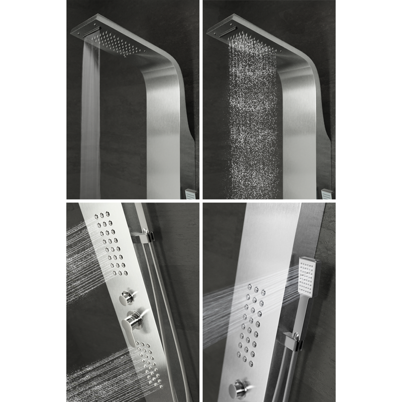 Alegre Silver Sprchový panel, z nerezové oceli