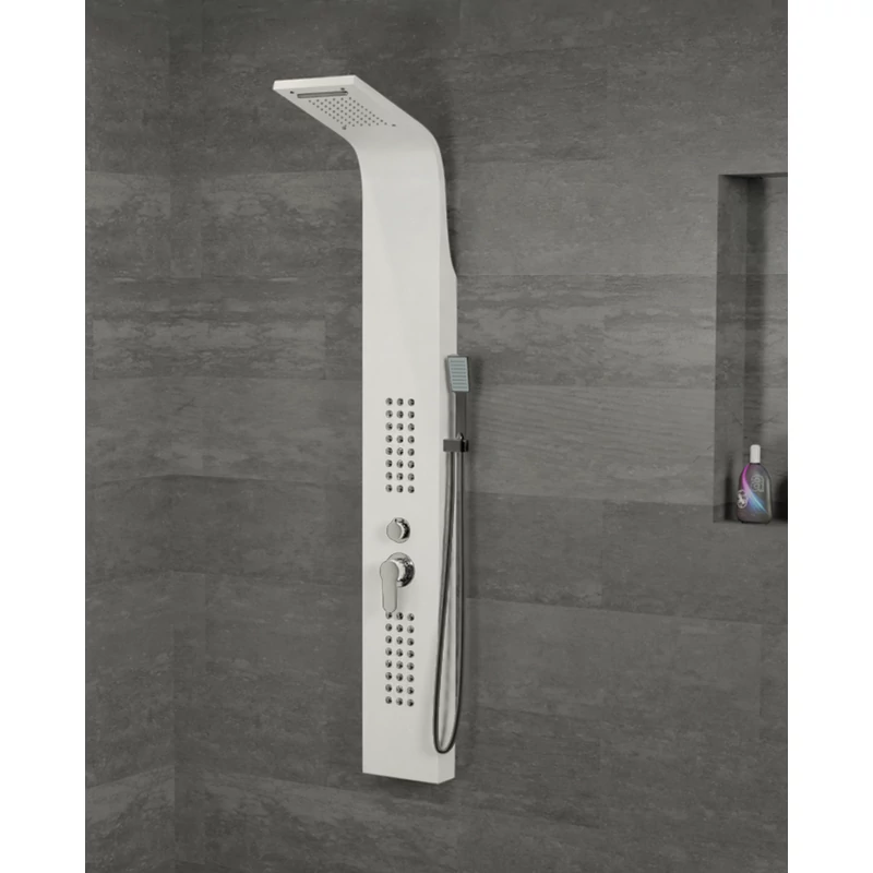 Alegre WHITE Sprchový panel, z nerezové oceli