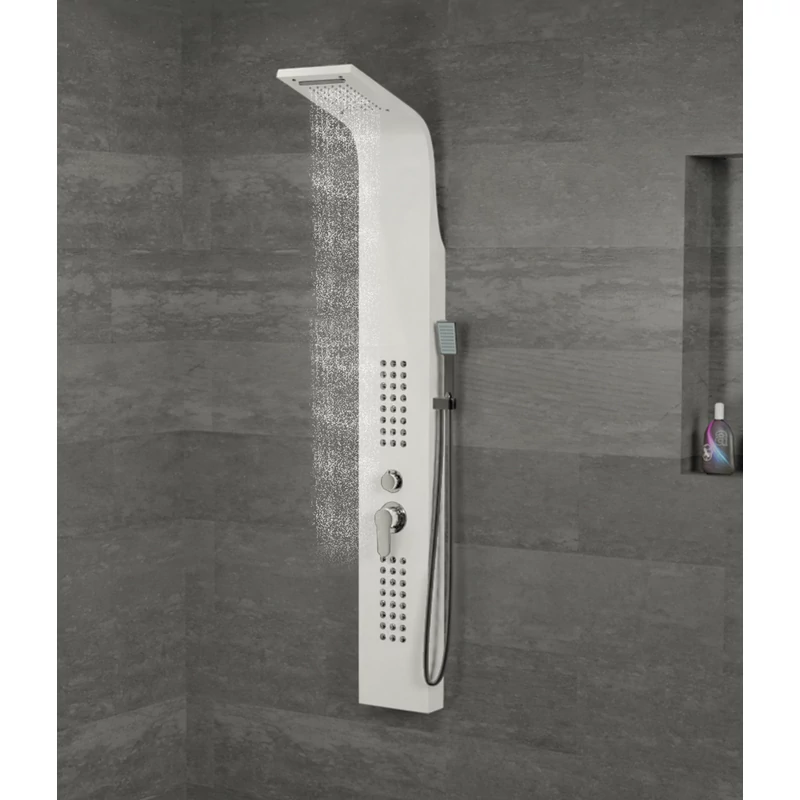 Alegre WHITE Sprchový panel, z nerezové oceli