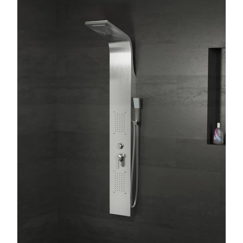 Bologna Silver panel prysznicowy, stal nierdzewna