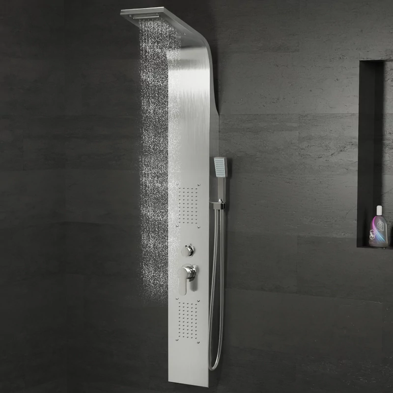 Bologna Silver Sprchový panel, z nerezové oceli