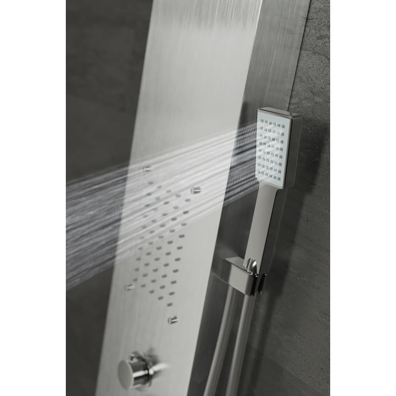 Bologna Silver Sprchový panel, z nerezové oceli